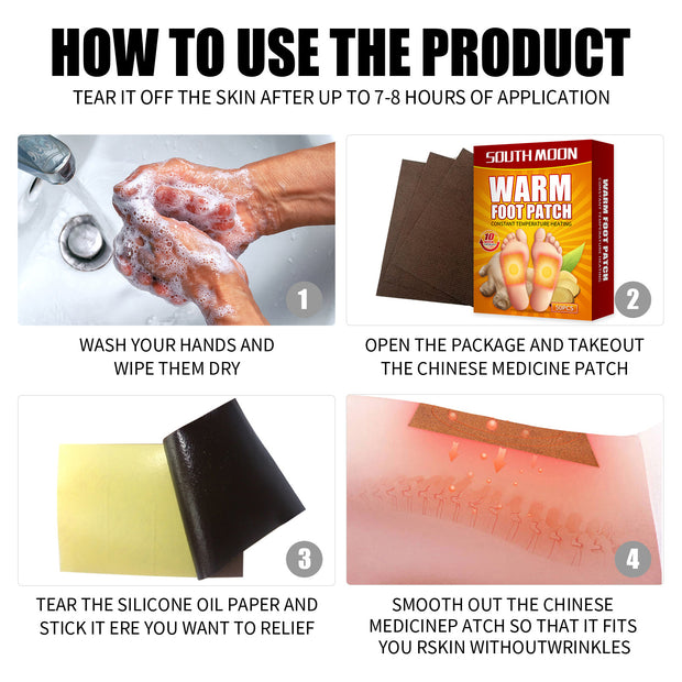 Ginger Warm Baby Foot Patch Improves Stress Relief